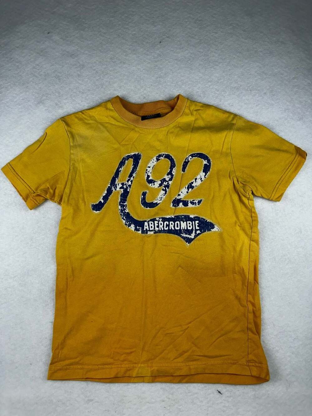 Vintage Abercrombie & Fitch A92 Graphic Muscle Tee Yellow Small